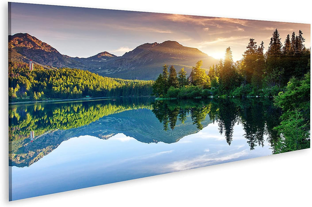islandburner Bild auf Leinwand Bergsee Im Nationalpark Hohe Tatra Strbske Pleso Slowakei Bilder Wand