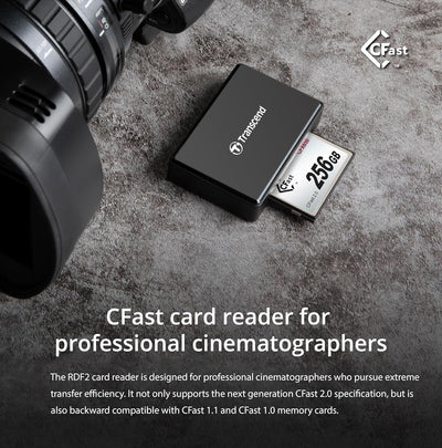 Transcend USB 3.1 Gen 1 CFast 2.0 Kartenleser TS-RDF2, Kartenleser
