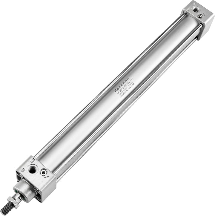 Heschen Pneumatischer Standard-Luftdruckzylinder, SC 32-300, PT1/8 Anschluss, 32mm Bohrung, 300mm Hu