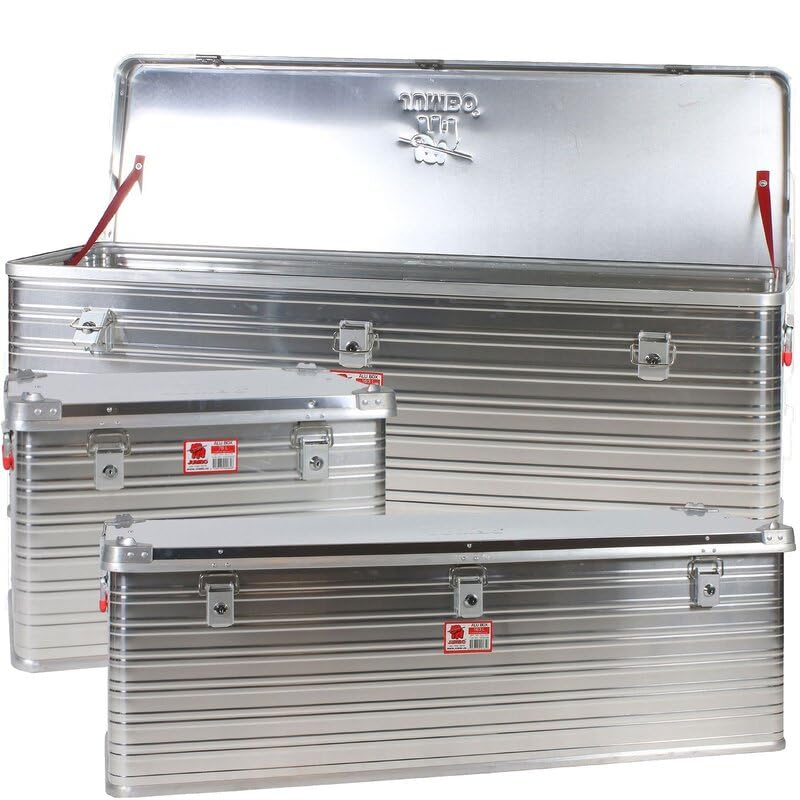 JUMBO Alluminium Transport-Box Alu 140 Liter ALU140 L 902 x B 495 x H 379 mm Kiste Truhe Lager-Box A
