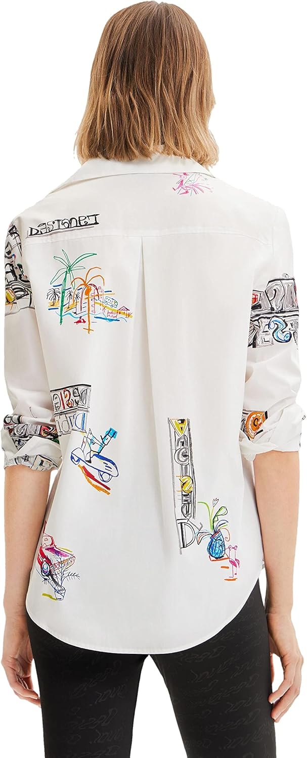 Desigual Damen Shirt XS Weiss, XS Weiss