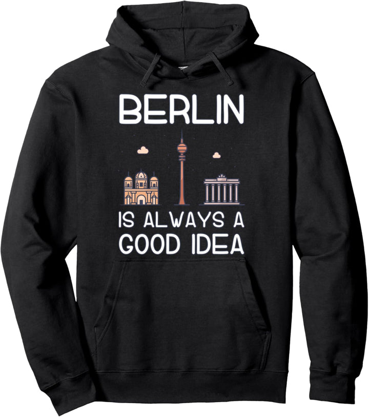 Stadt Reisen Städtereisen Kleidung Skyline Geschenk Berlin Pullover Hoodie