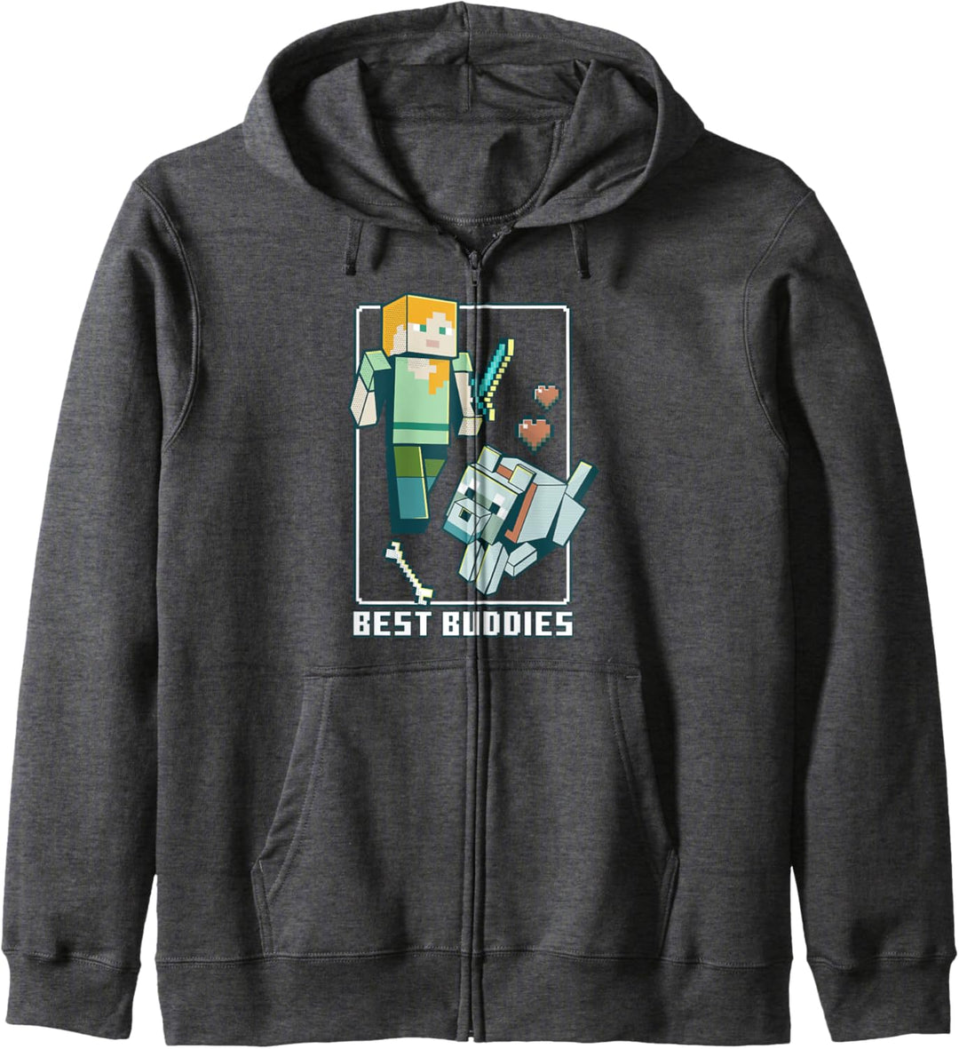 Minecraft Alex and Wolf Best Buddies Kapuzenjacke
