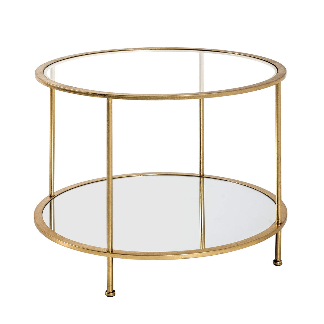 HAKU Möbel Beistelltisch, Metall, gold, Ø 60 x H 45 cm Ø 60 x 45 cm, Ø 60 x 45 cm