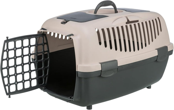 Trixie 39828 Transportbox Capri 2, XS–S: 37 × 34 × 55 cm, petrol/hellpetrol dunkelgrau/blush S, dunk
