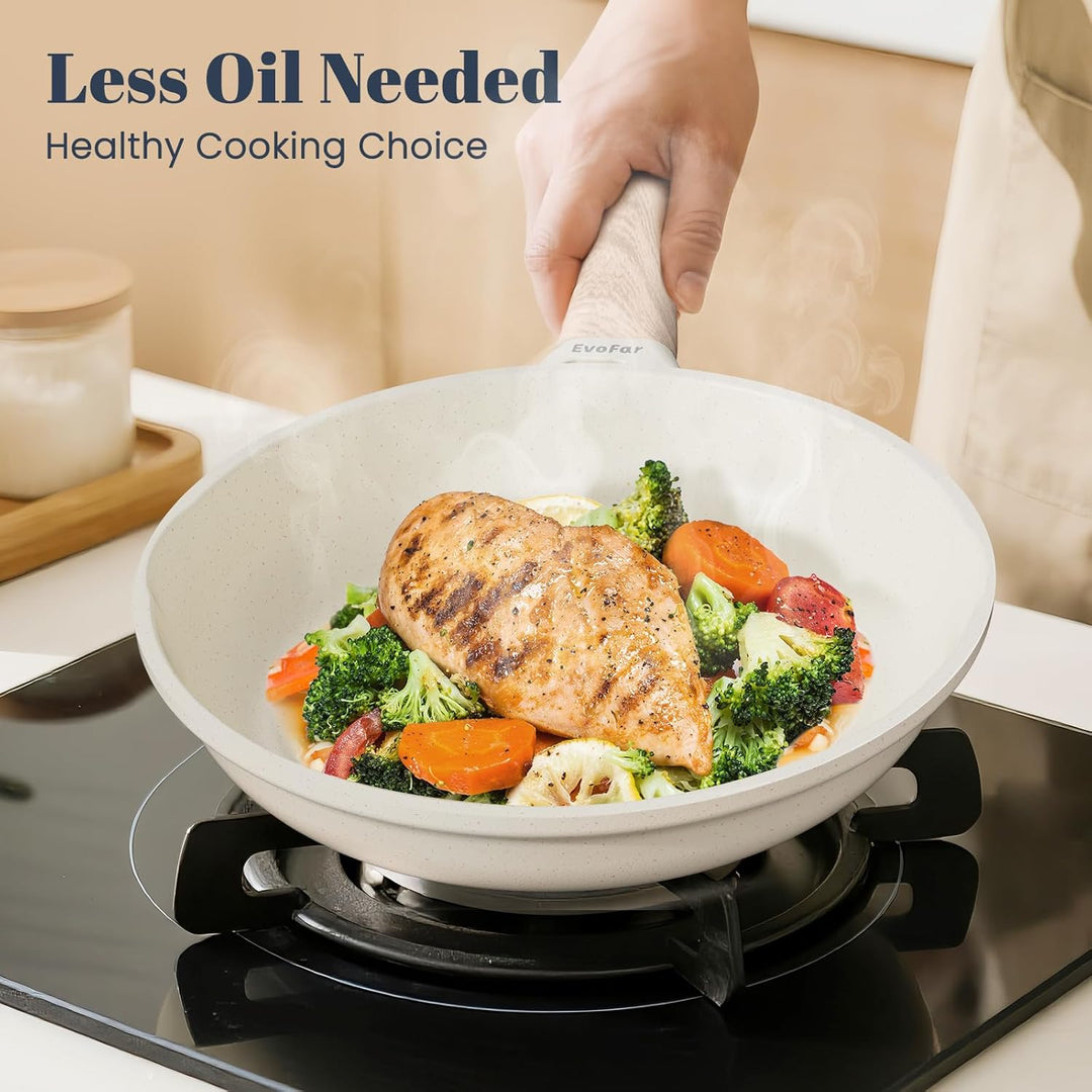 Keramik Pfanne 24cm Antihaft Beschichtet, Bratpfanne Induktion, Omelette Pfanne, Cooking Frying Pan,