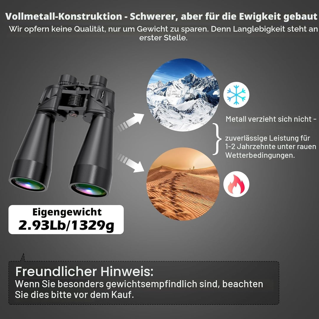 18x70 Fernglas für Erwachsene, Fernglas für Vogelbeobachtung mit grosser Objektivöffnung für Langstr