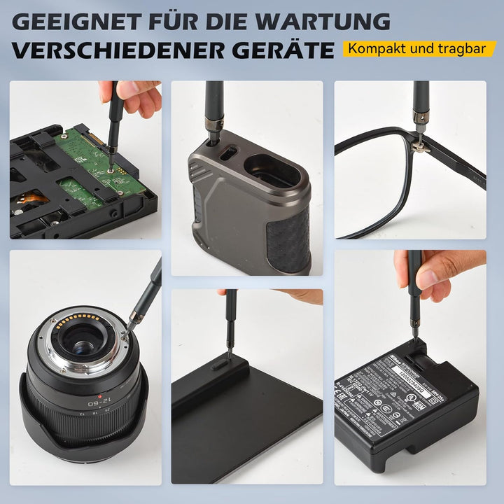 49 IN 1 Feinmechaniker Schraubendreher Set, Tragbares Mini Werkzeug mit Torx T5 T6 T7H T8 T9 T10, fü