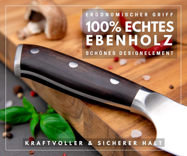 Hannah's Homebrand® Santoku Messer & Sushi Messer - verblüffend scharfes Küchenmesser 18 cm Klinge -