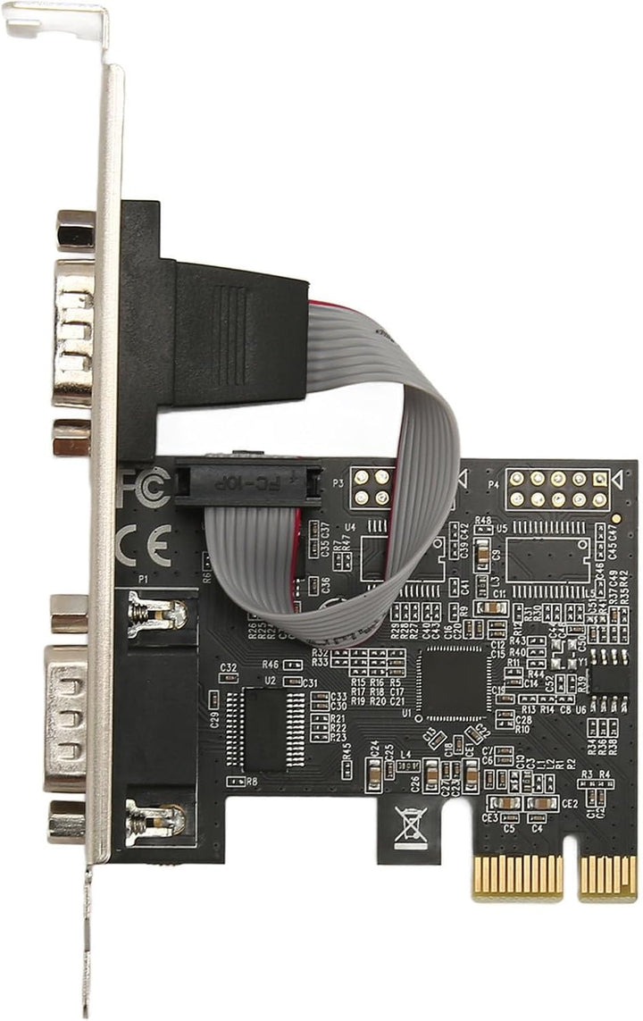 2 Port PCI Express RS232 DB9 Serielle Portkarte für Windows XP, Vista, 7, 8.x, 10, 11 32/64bit für L