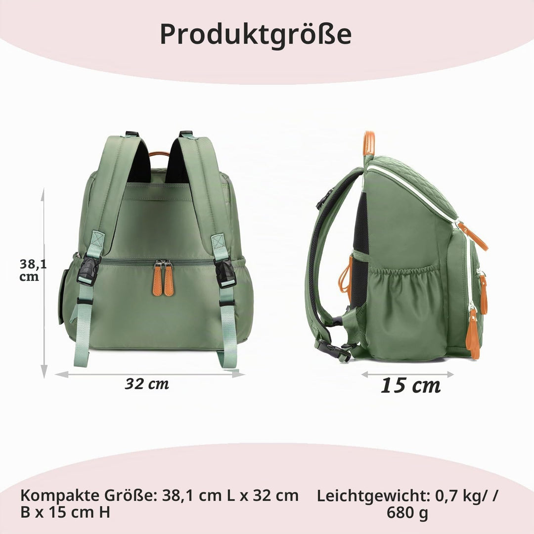 Large Capacity Diaper Bag Backpack with Storller Clips, Water-Resistant Travel Backpack with Anti-Th