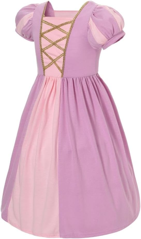 Lito Angels Prinzessin Kleid Kostüm Verkleidung mit Zubehör für Kinder Mädchen, Rapunzel Schneewittc