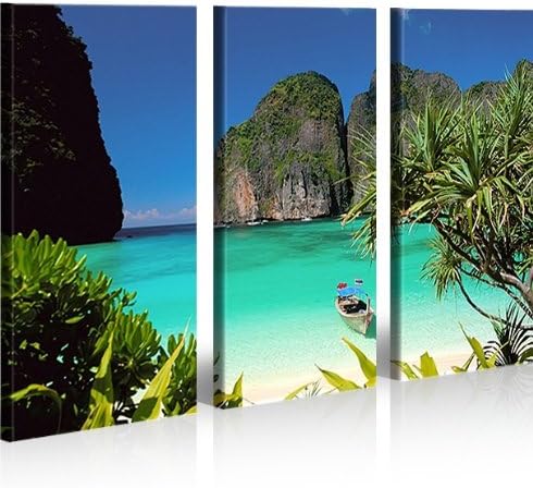 islandburner Bild Bilder auf Leinwand KOH Tao Thailand Samui Traumstrand XXL Poster Leinwandbild Wan