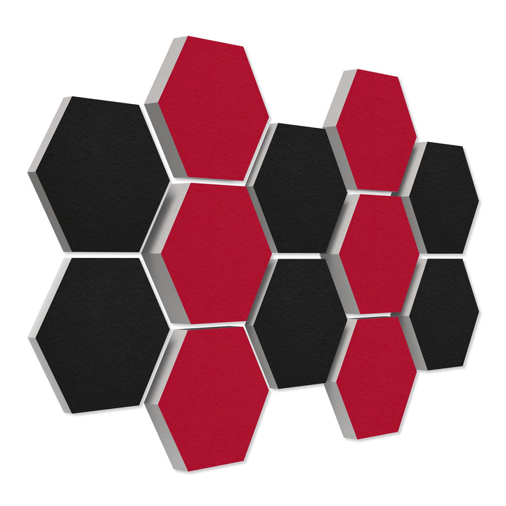 platino24 Schallabsorber COLORE aus Basotec G+ I Akustikpaneele mit Akustikfilz I 3D Wand-Paneele mi
