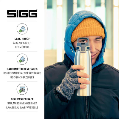 SIGG - Edelstahl Trinkflasche - Shield ONE - Für Kohlensäurehaltige Getränke Geeignet - Auslaufsiche