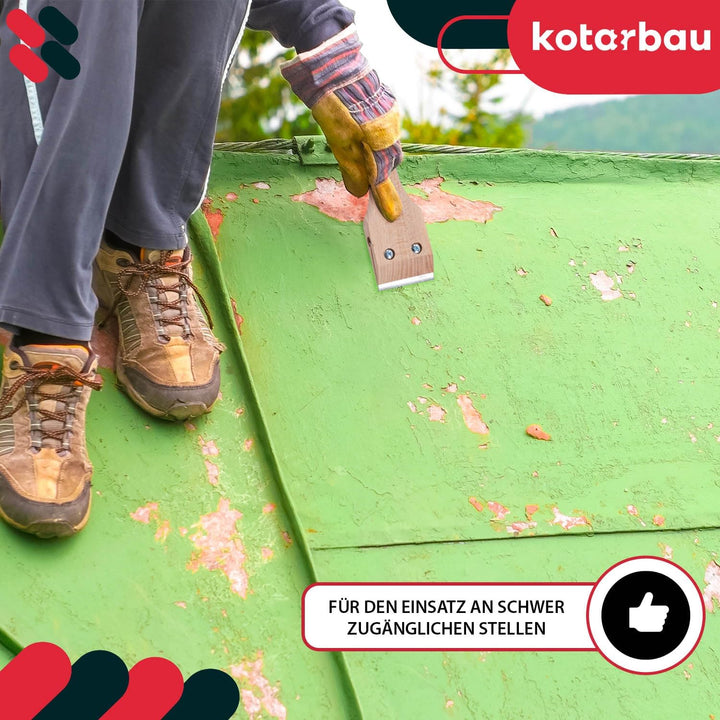 KOTARBAU® Ziehklingenschaber 60 mm mit Holzgriff für Tischlerarbeiten Entfernen von Lacken, 60 mm