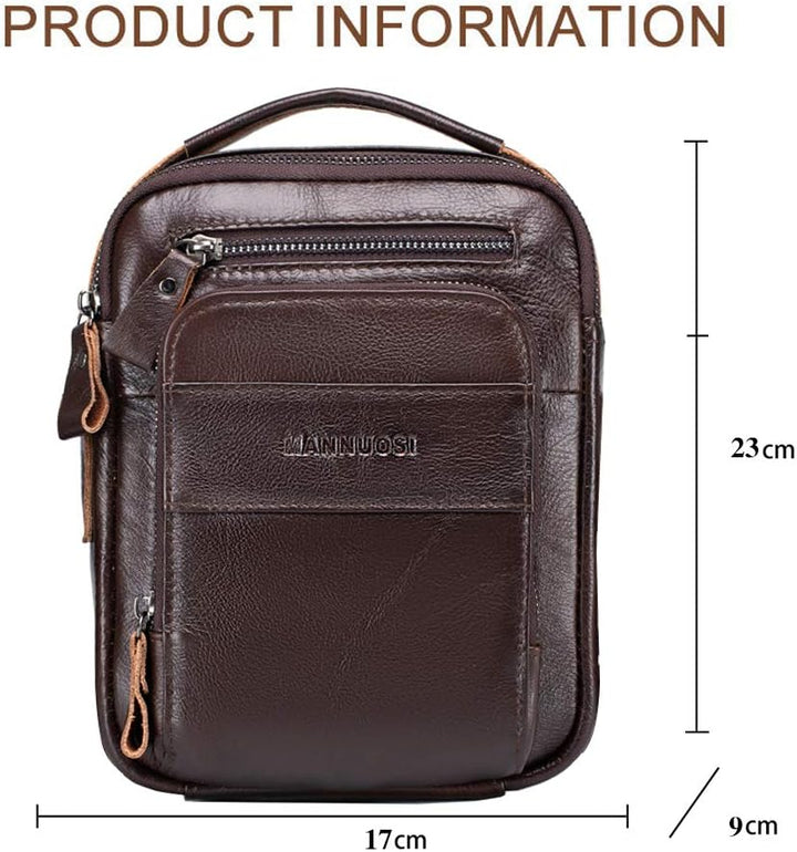 Herren Schultertaschen business freizeit reise Henkeltaschen echtleder vintage Handtaschen Braun, Br