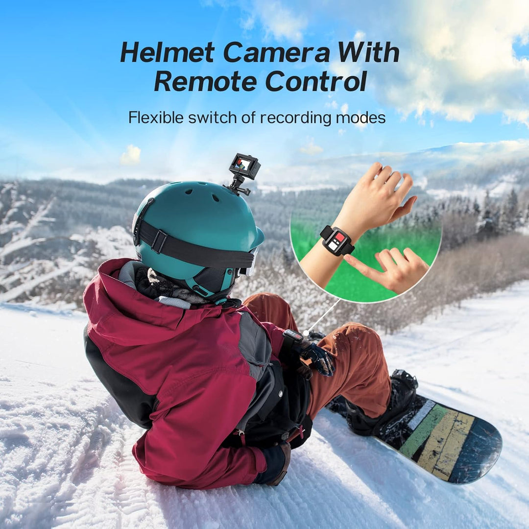 Surfola Action Cam 4K/30FPS 20MP 40M Unterwasserkamera WiFi PC Kamera Helmkamera mit Externes Mikrof