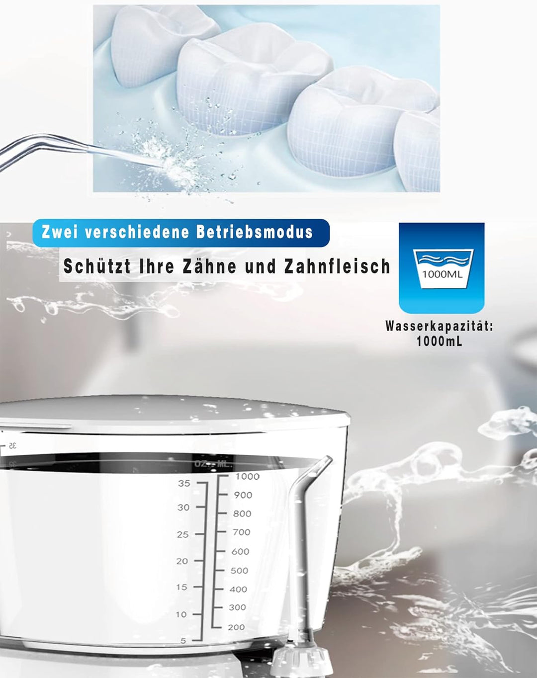 NPO Water-pulse Water Flosser Professional For Teeth, Gums, Braces, Dental Care, Electric Power With