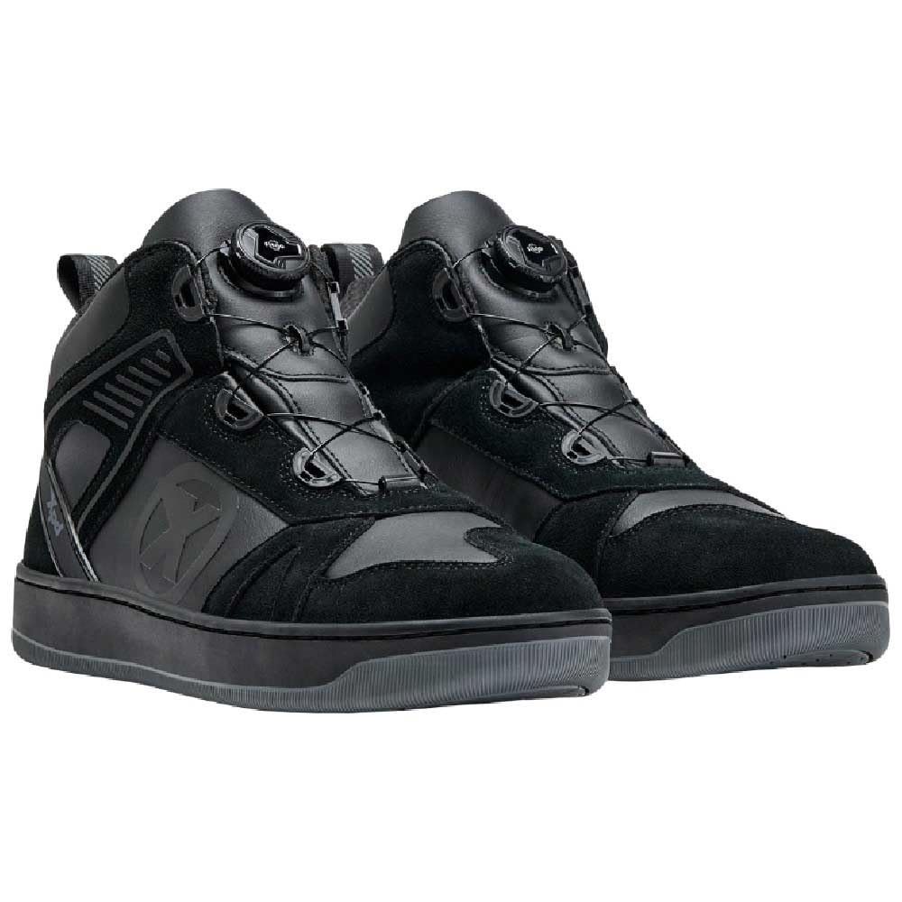 XPD Moto Fast H2Out wasserdichte Motorrad Schuhe, schwarz, 43 | Lederkonstruktion Schwarz 43 EU, Sch
