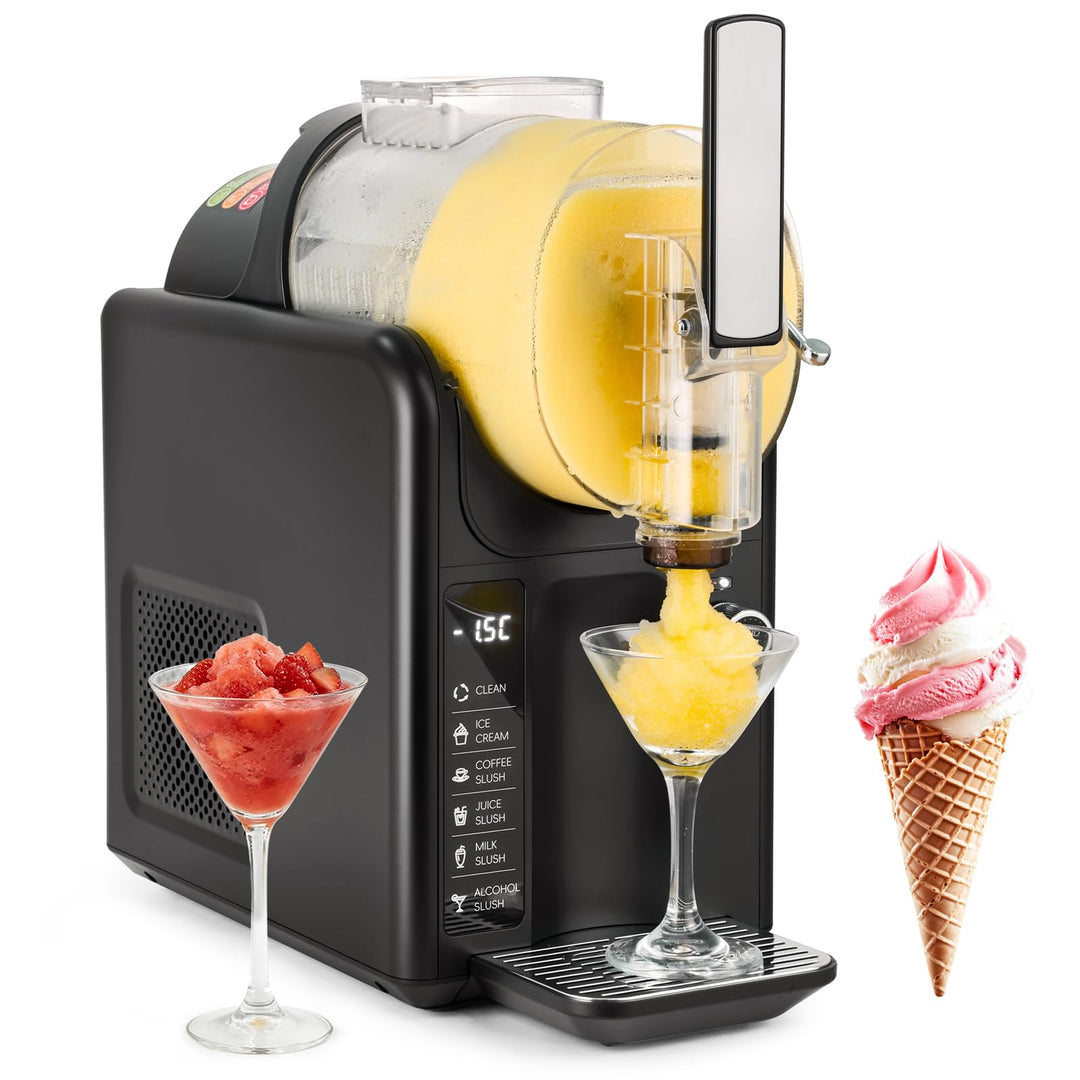 Slush Maschine Schnellgefrier-Getränke 2L Kein Eismaschine Temperaturanzeige mit 6 Programmen Selbst