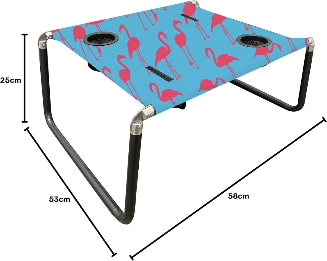 Neso Tragbarer Strandtisch mit Getränkehalter, Handytaschen, Leichter Strandtisch für Picknicks und