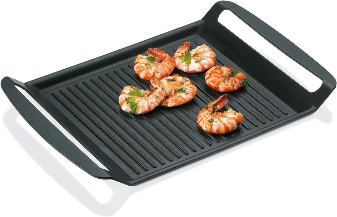 kela 11564 Grillplatte für den Herd, Aluguss 5 mm, Induktionsgeeignet, 30 x 24 cm, Kerros Grill-Plat
