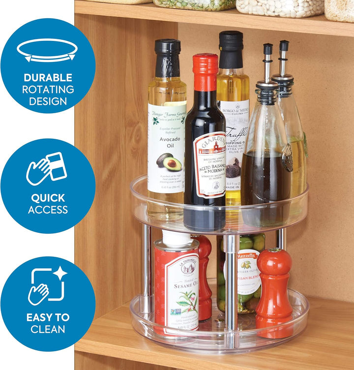 iDesign Küchenorganizer, grosser Drehteller, BPA-frei, transparent & 56600 Küchen Organizer, grosser