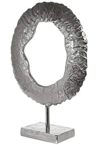 MyFlair 218018 Dekorationsskulptur, Metall, Silber, 31 x 11 x 44 cm, 8 31 x 11 x 44 cm Silber, 31 x