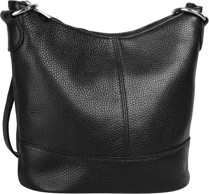 Umhängetasche Echt Leder Damen Made in Italy, Handtasche, Schultertasche, Crossbody Bag aus Leder 02