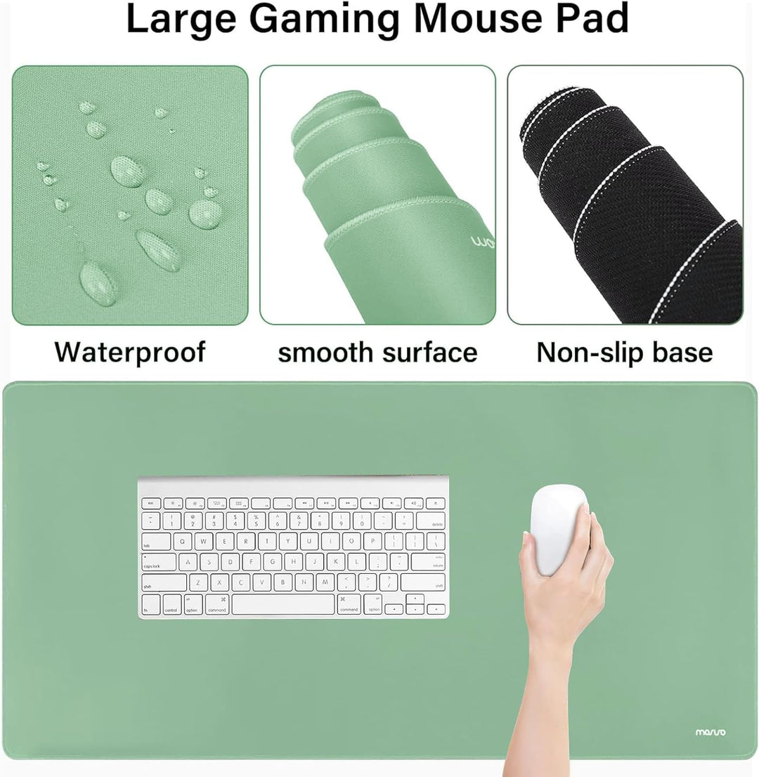 MOSISO Mauspad Set,Grosses Gaming Pad&Tastatur Handballenauflage&Maus Handgelenkstütze&Untersetzer,E