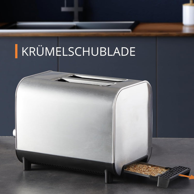 Krups KH682D Excellence Toaster | 8 Bräunungsstufen | 4 Funktionen | 2 Scheiben Toaster | Anhebevorr