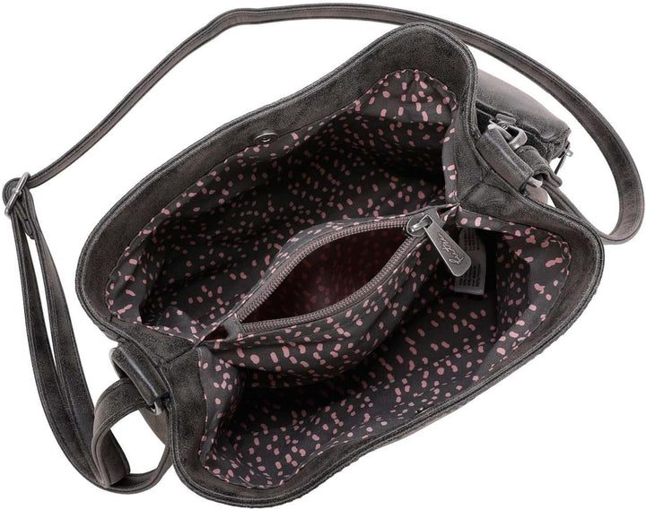 Fritzi aus Preussen Damen Split03 Vintage Black Idol Umhängetasche
