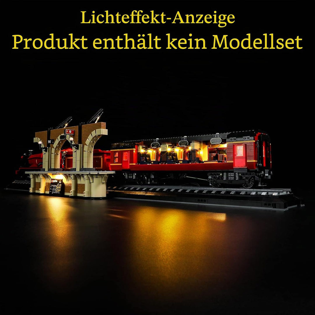 GEAMENT LED Licht-Set Kompatibel mit Lego Harry Potter Hogwarts Express - Beleuchtungsset für 76405
