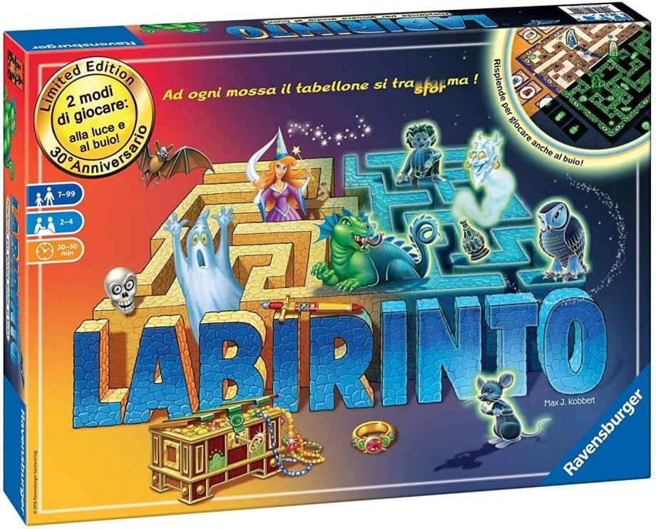 Ravensburger – Magisches Labyrinth Glow In The Dark, Brettspiel, Für 2 An 4 Spieler, 7+ Jahre