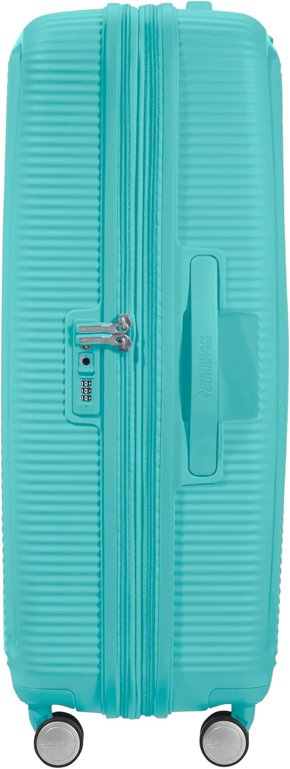 American Tourister Soundbox - Spinner L Erweiterbar Koffer, 77 cm, 97/110 L, Blau (Poolside Blue) Po