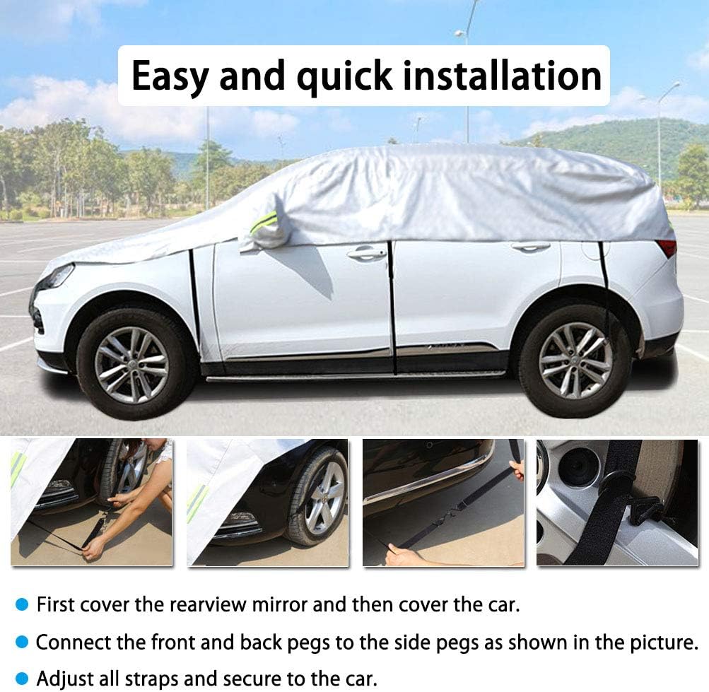 Halbgarage für Auto Windschutzscheibe Abdeckplane Winter Sommer Autoabdeckung wasserdicht Auto halbg