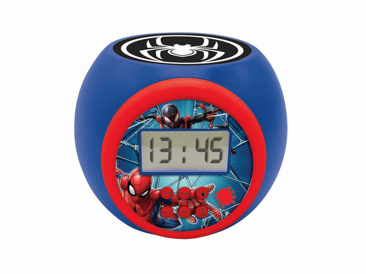 Lexibook - Marvel Spider-Man Projector-Wecker mit Schlummerfunktion und Weckfunktion, Nachtlicht mit