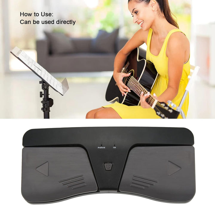 Pwshymi Music Page Turner, ABS-batteriebetriebener, einfach zu bedienender Score Turner zum Spielen