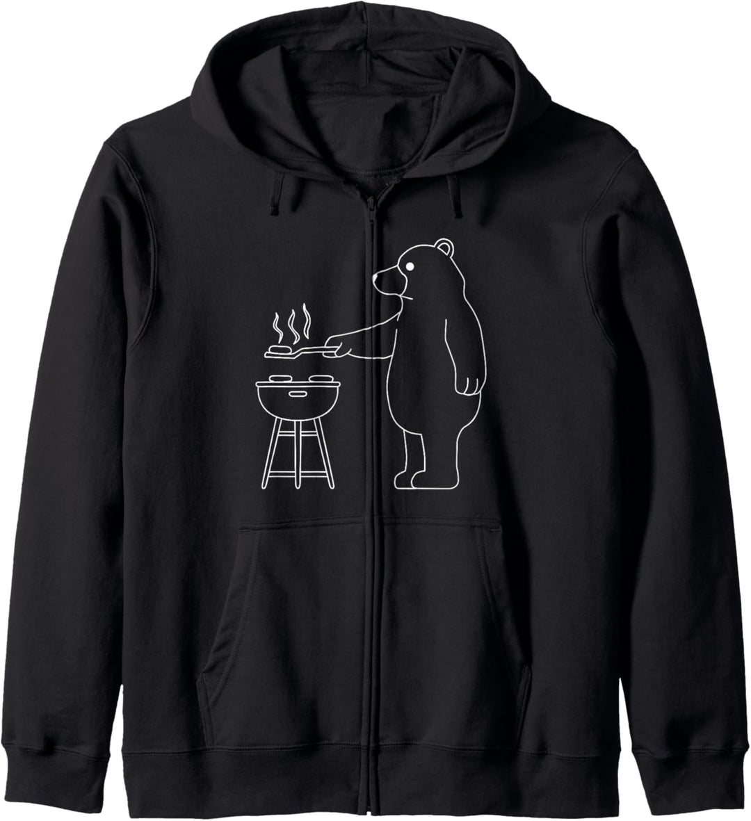 Camping Bär Lustig Grizzly Grillen in der Natur Kapuzenjacke