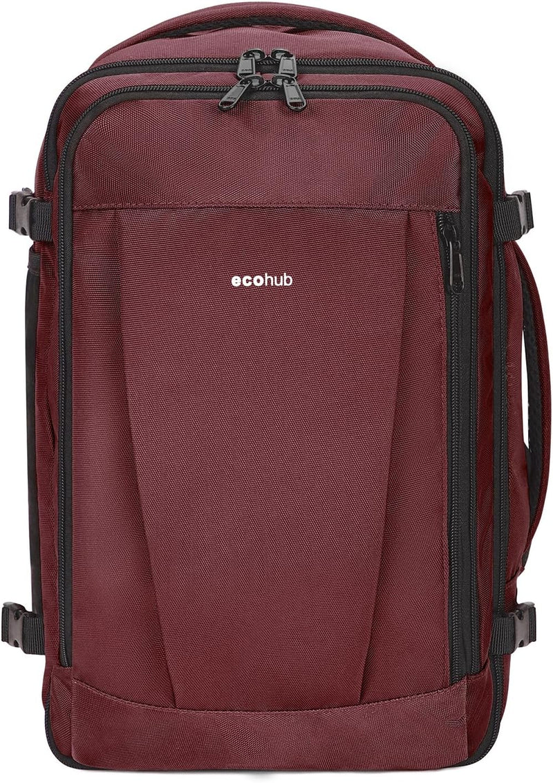 ECOHUB Rucksack 40x20x25 Ryanair Handgepäck 13 Taschen Reiserucksack Flugzeug Carry-ons Wasserdichte