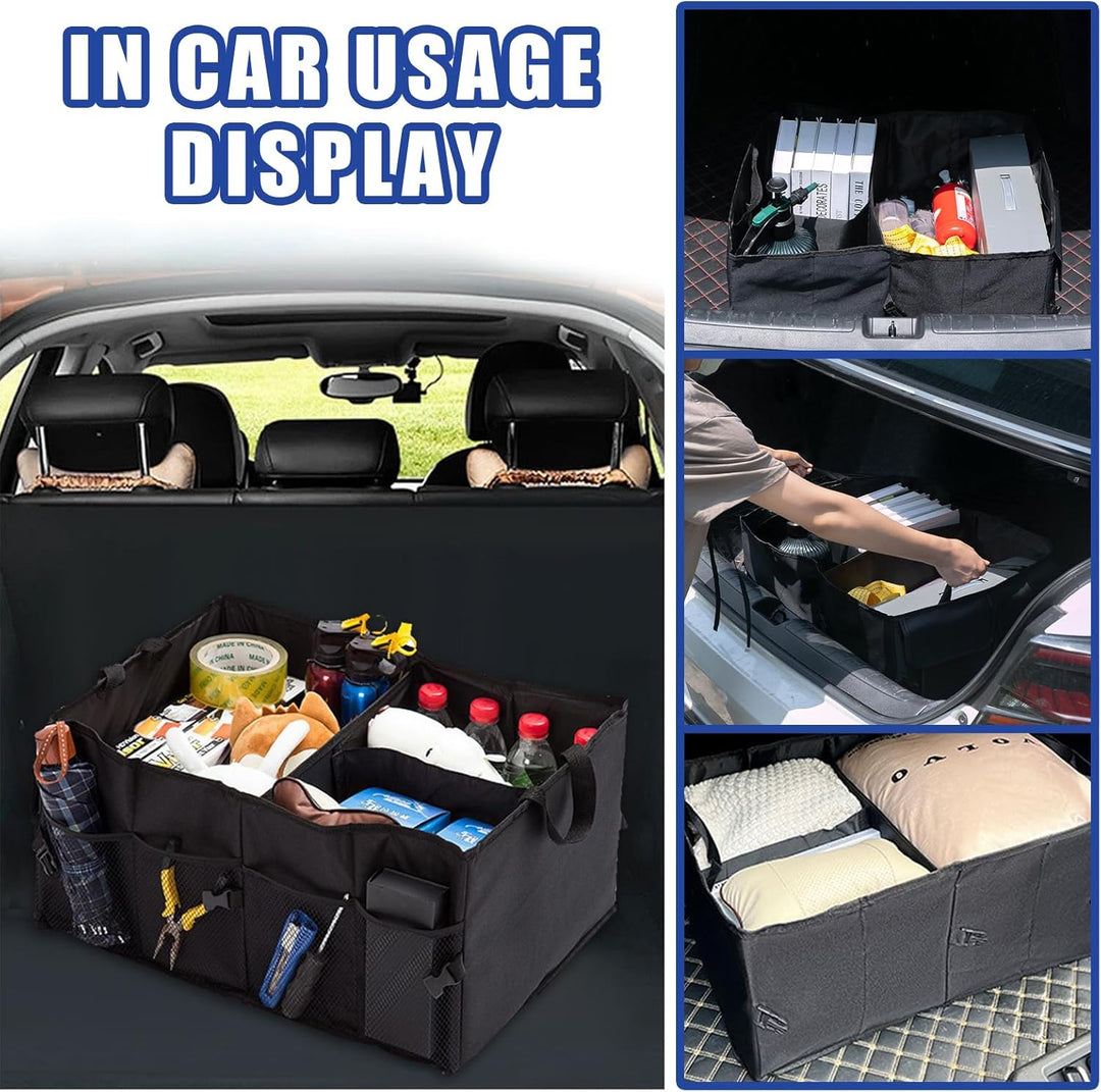 VBGURR 2Stück Kofferraum Organizer, Wasserdicht Auto Kofferraum Organizer Mit Fächern, Auto Box Koff