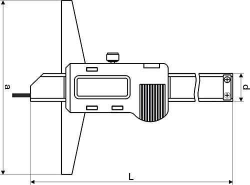 CNC QUALITÄT Digital-Tiefen-Messschieber 300 mm mit Stiftspitze DIN 862
