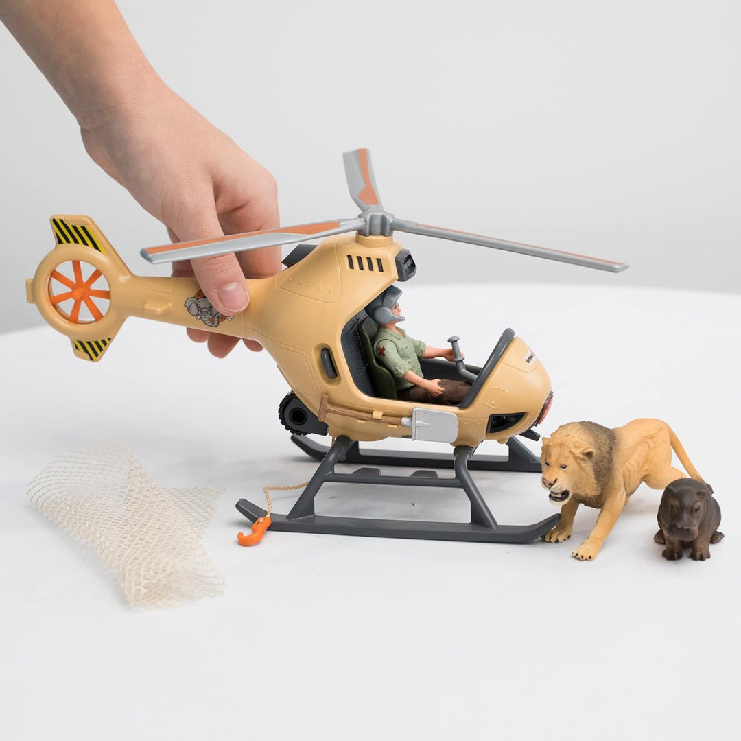 schleich 42476 Helikopter Tierrettung, für Kinder ab 3 Jahren, Wild Life - Spielset Standardverpacku