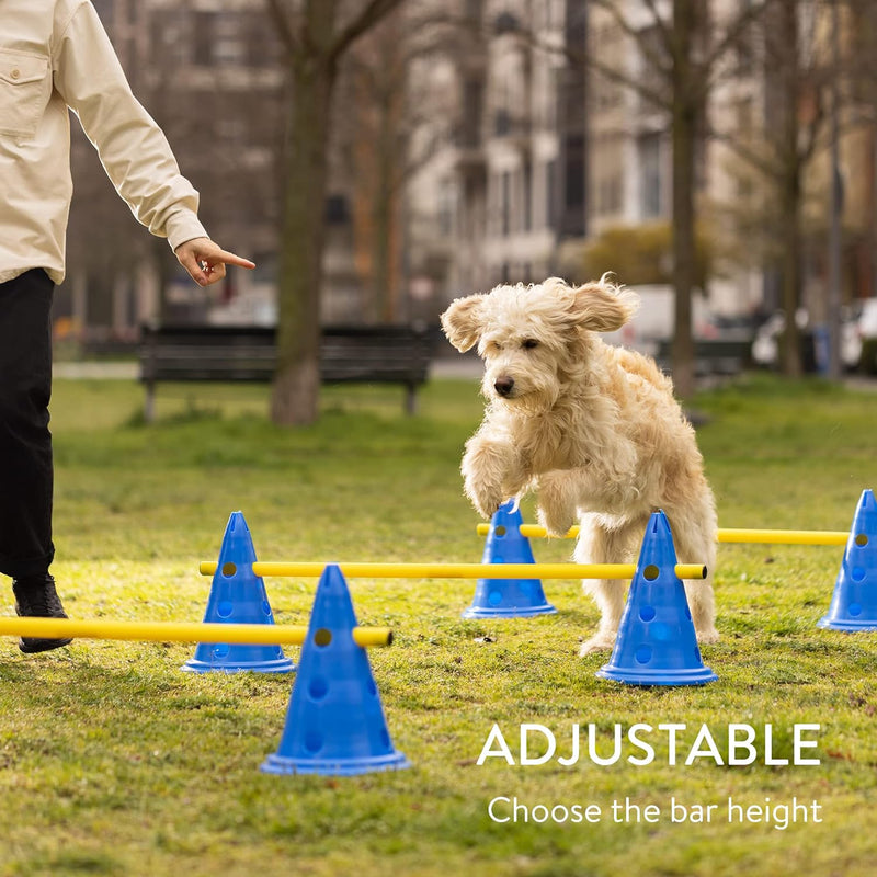 Navaris Hundetraining Hürden Set - Agility Set für kleine und grosse Hunde - Cavaletti Training Hund