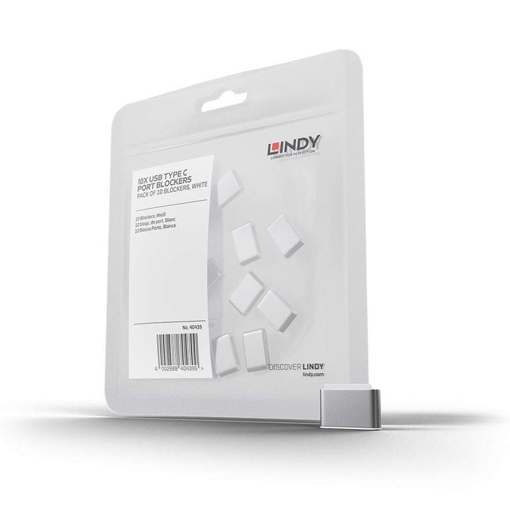LINDY 40439 USB Typ C Port Schloss, weiss, 10 Stück 4308 Jahre vor Ort Garantie weiss, 4308 Jahre vo