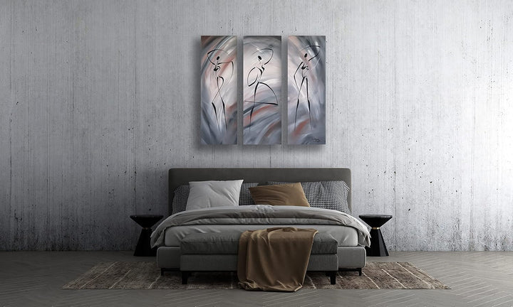 Monica Mirafiori I 100% HANDGEMALT I Gemälde Emotionen und Bewegung I 90x90cm | Gemälde Handgemalt |