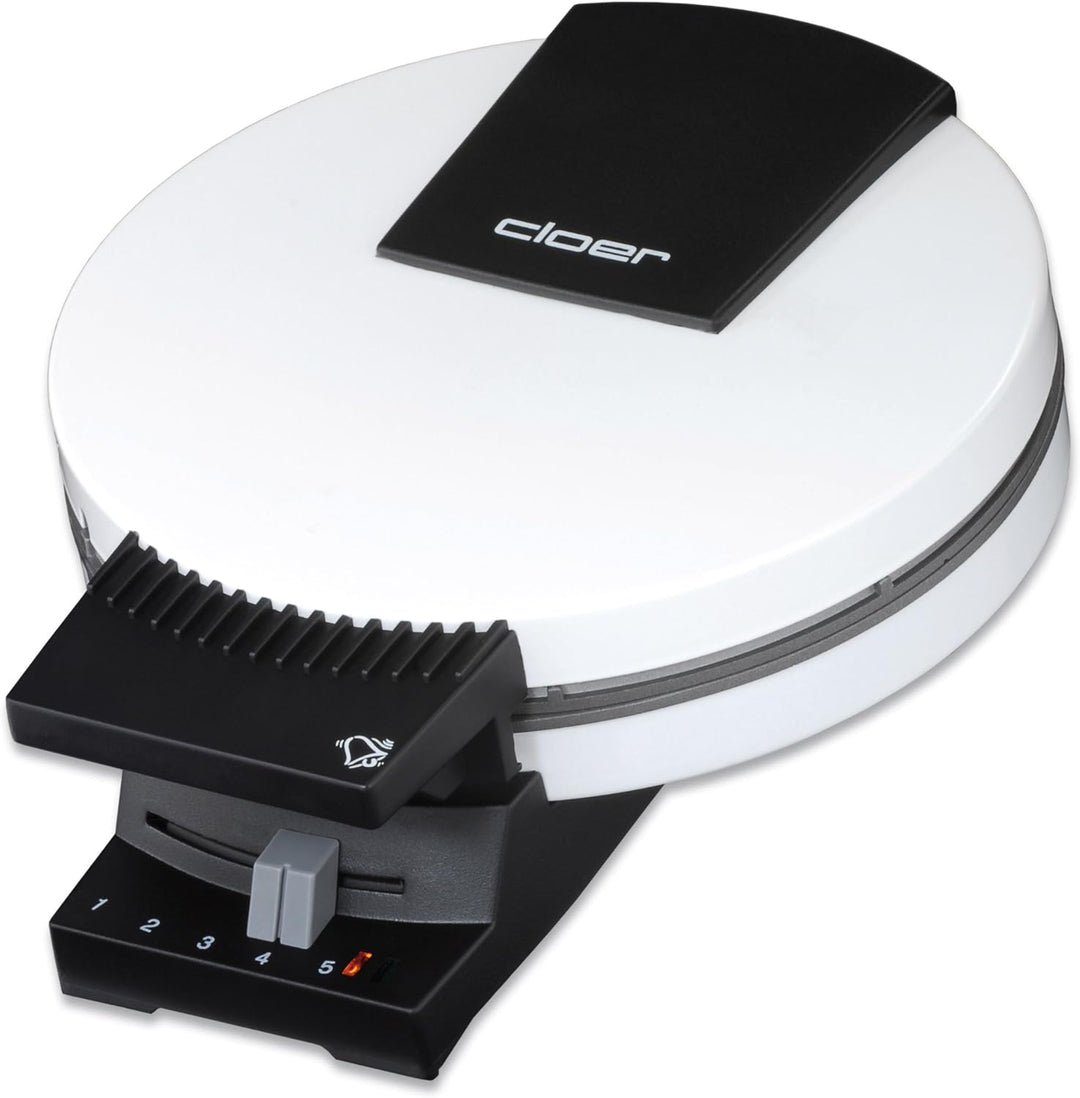 Cloer 281 Hörncheneisen für hauchdünne, knusprige Hörnchen, 800 W, Backfläche 15 cm Durchmesser, sch