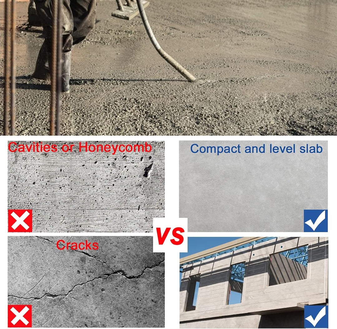 IMAYCC Betonrüttler 1300W 220V 4300 U/min, 2m Schlauchlänge aus Kupfer