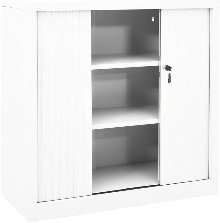 Aktenschrank mit Schiebetüren, abschliessbarer seitlicher Aktenschrank mit 3 Ebenen für Briefe im A4